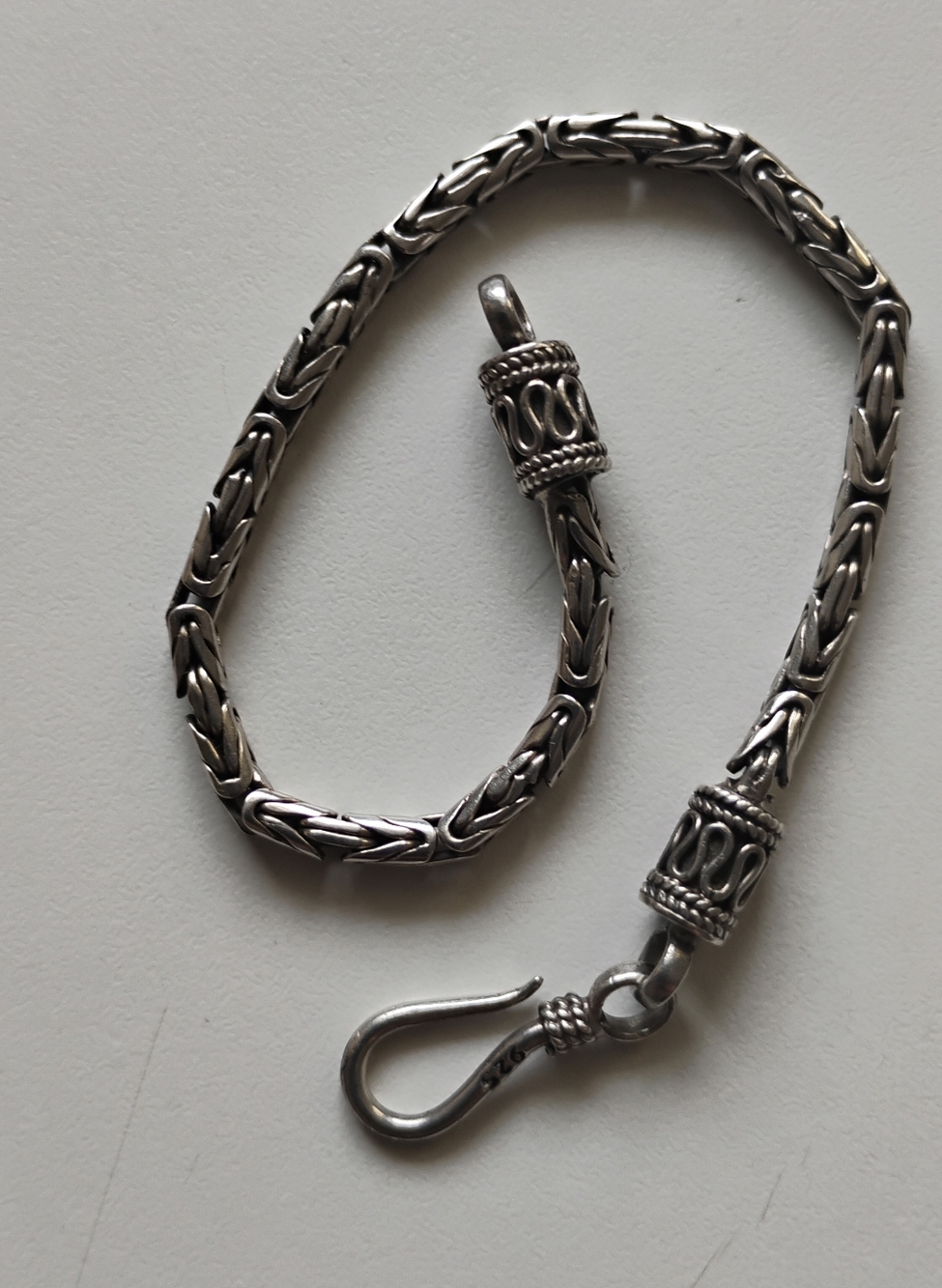Byzantine Sterling Silver Bracelet 7"